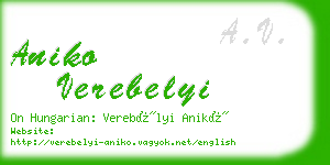 aniko verebelyi business card